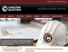 Tablet Screenshot of carltonelectric.com